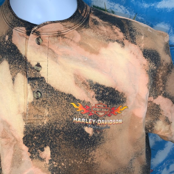 Harley-Davidson Other - Harley Davidson Henley one of a kind bleached M